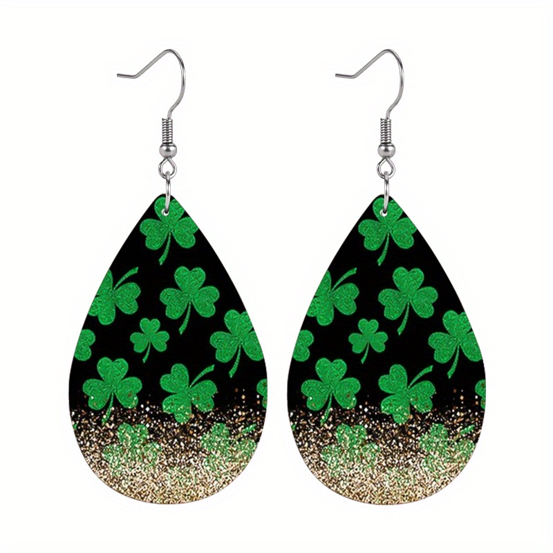 Women's St. Patrick's Day Clover Earrings, Lucky Gift