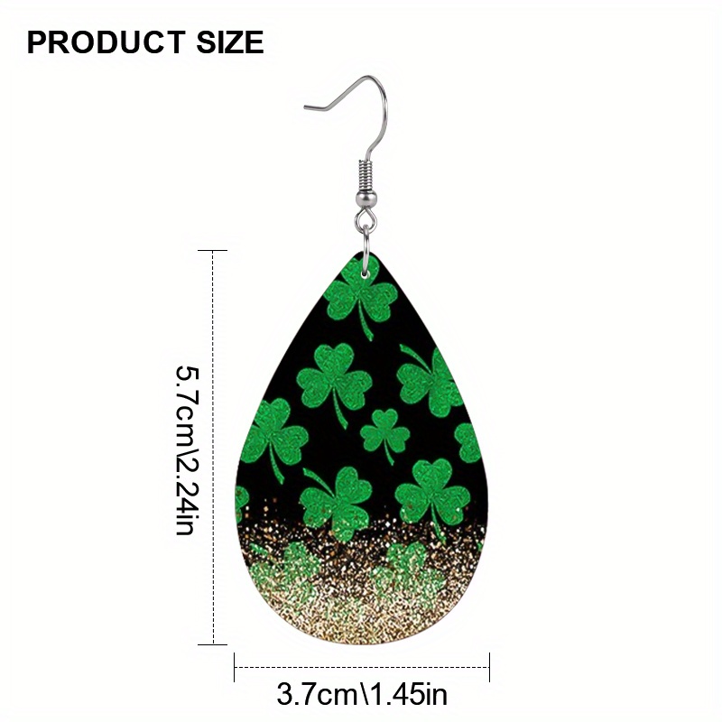 Women's St. Patrick's Day Clover Earrings, Lucky Gift