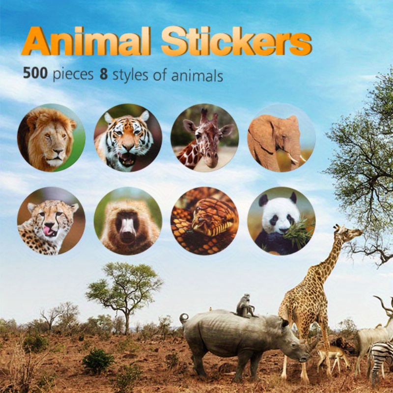 Zoo Animals Stickers Vinyl Waterproof Cute Animal Stickers - Temu