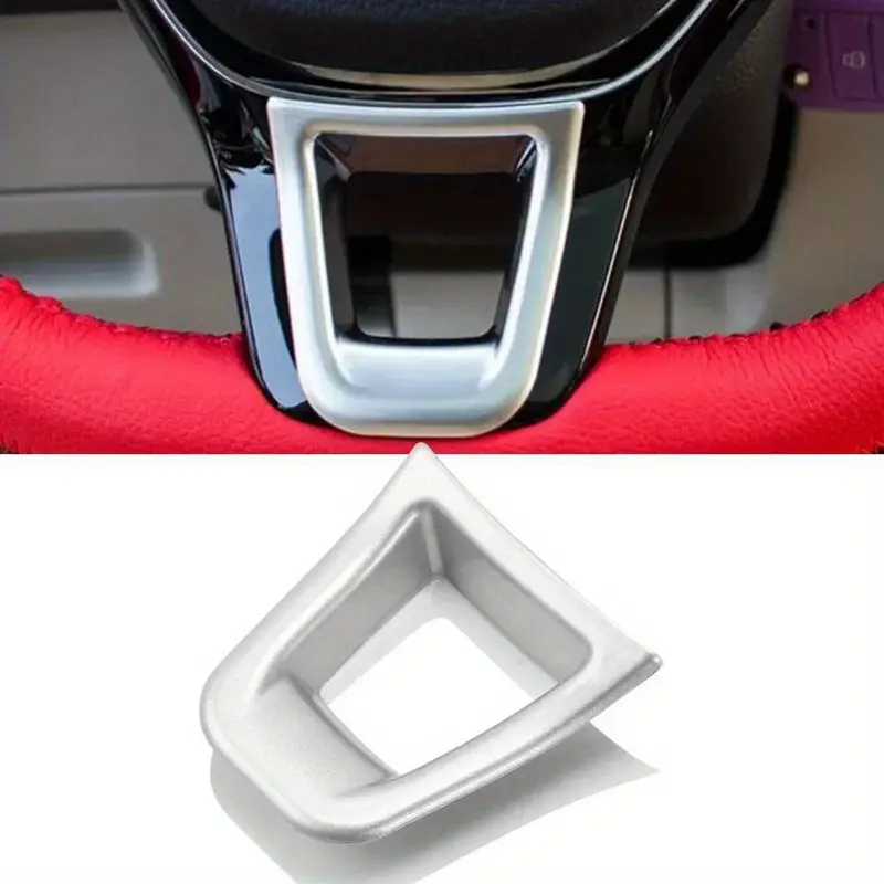Abs Car Steering Wheel Panel Decoration Cover Trim Sticker - Temu