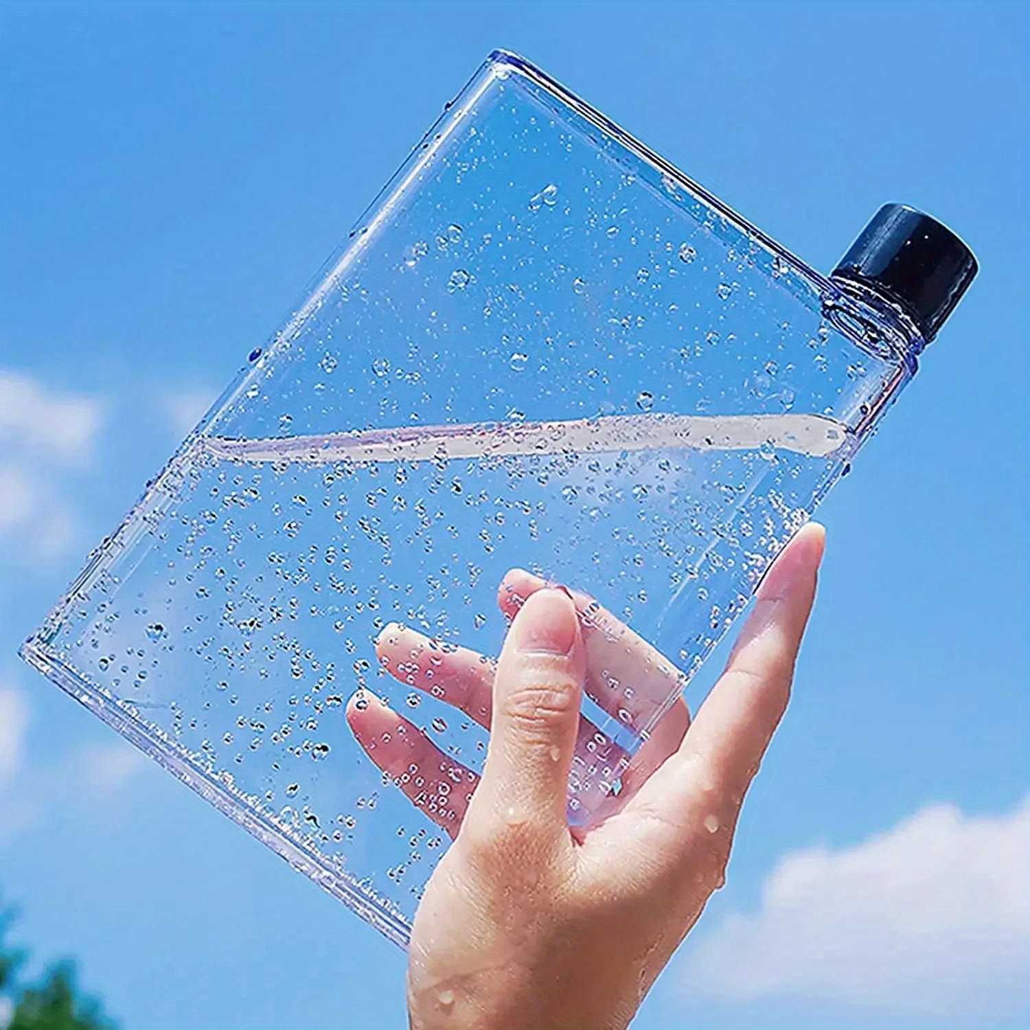 1pc carré tasse à eau bouteille d'eau transparente en forme - Temu France