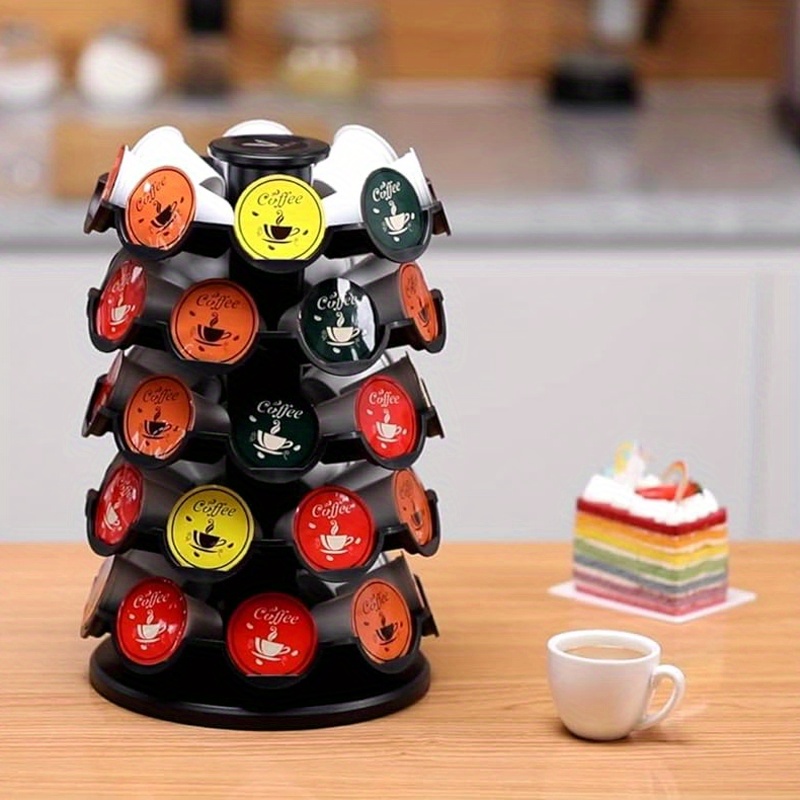 Rotating Coffee Pod Storage Rack Compatible With K cup - Temu