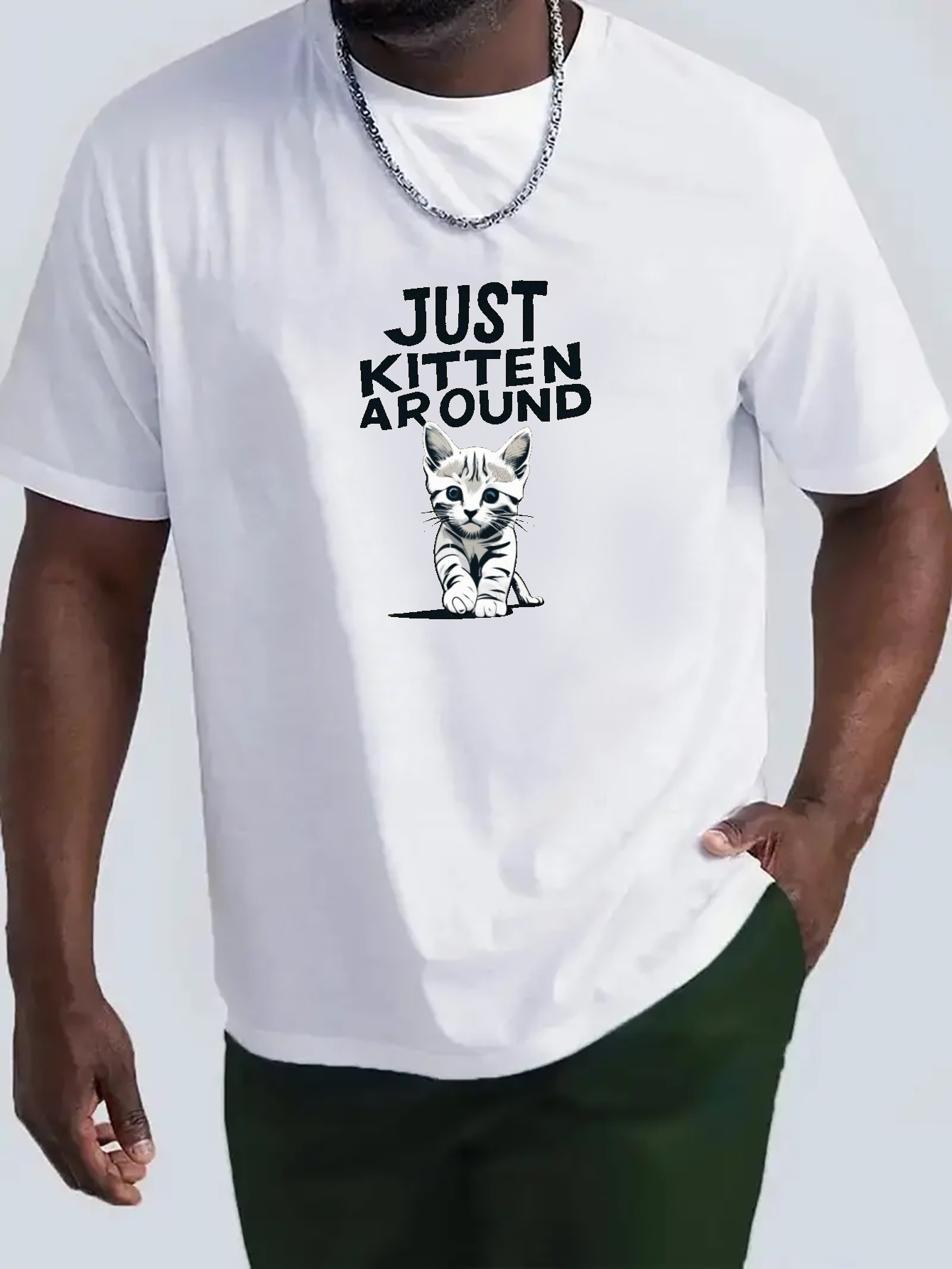 Mens kitten t clearance shirt