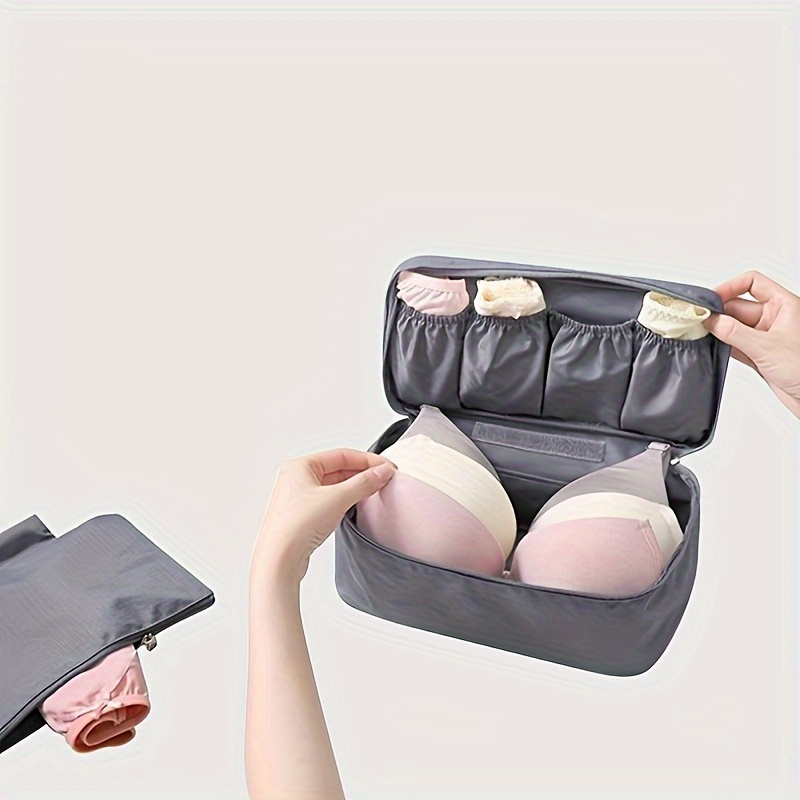 Bra Panty Storage Bag Organizer Portable Zipper Underwear - Temu