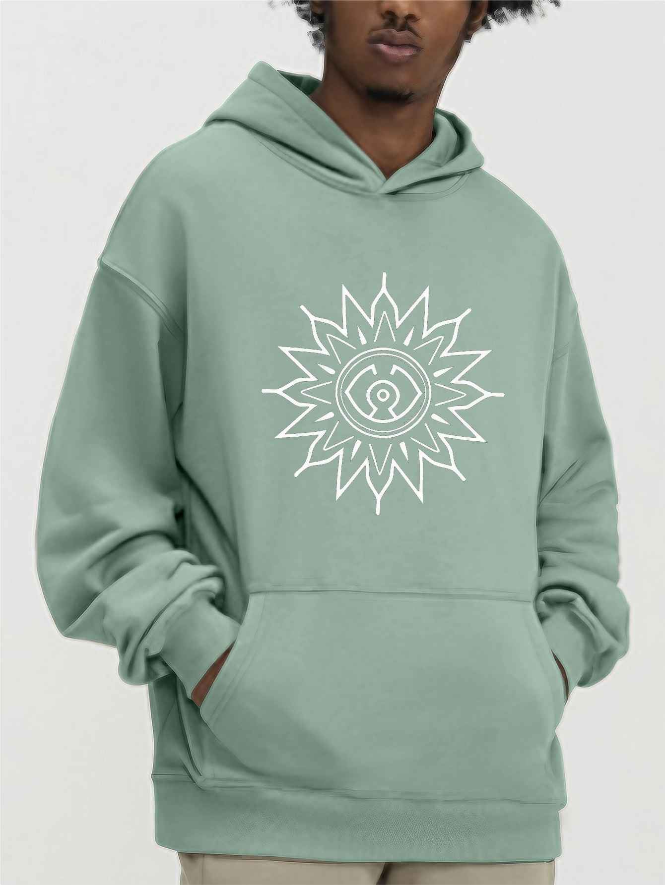 Aztec Sun Stone Print Sweatshirt Creative Graphic Design - Temu