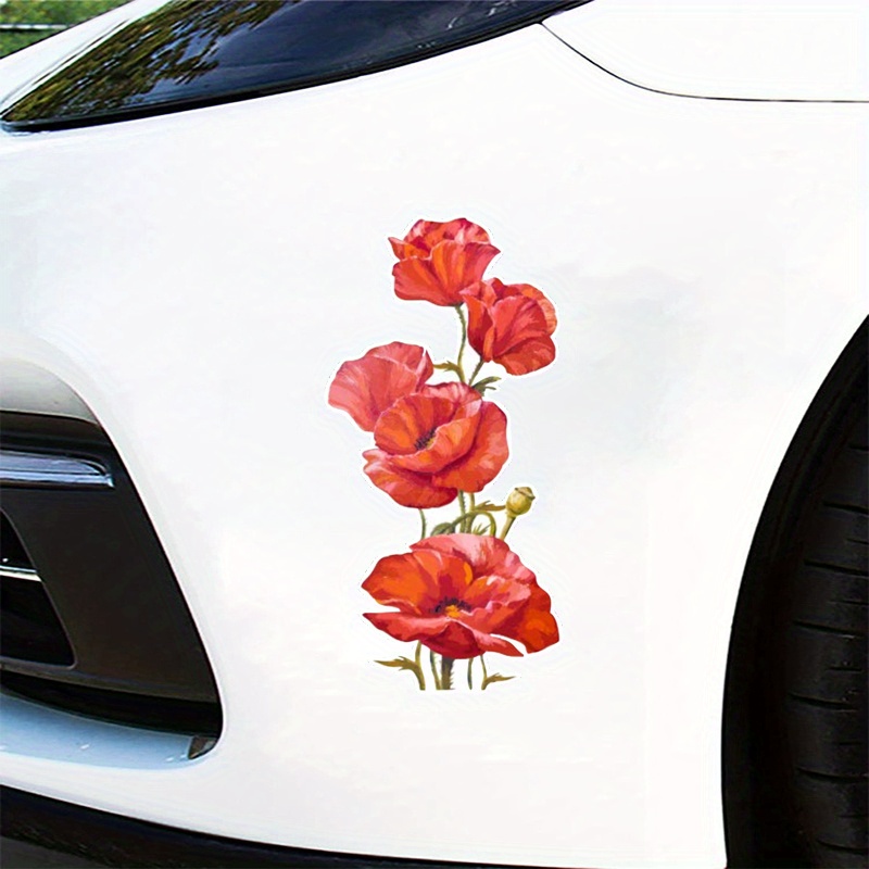 

Beautiful Poppy - Car Vinyl Sticker Waterproof Decal For Notebook Window Water Bottle Helmet