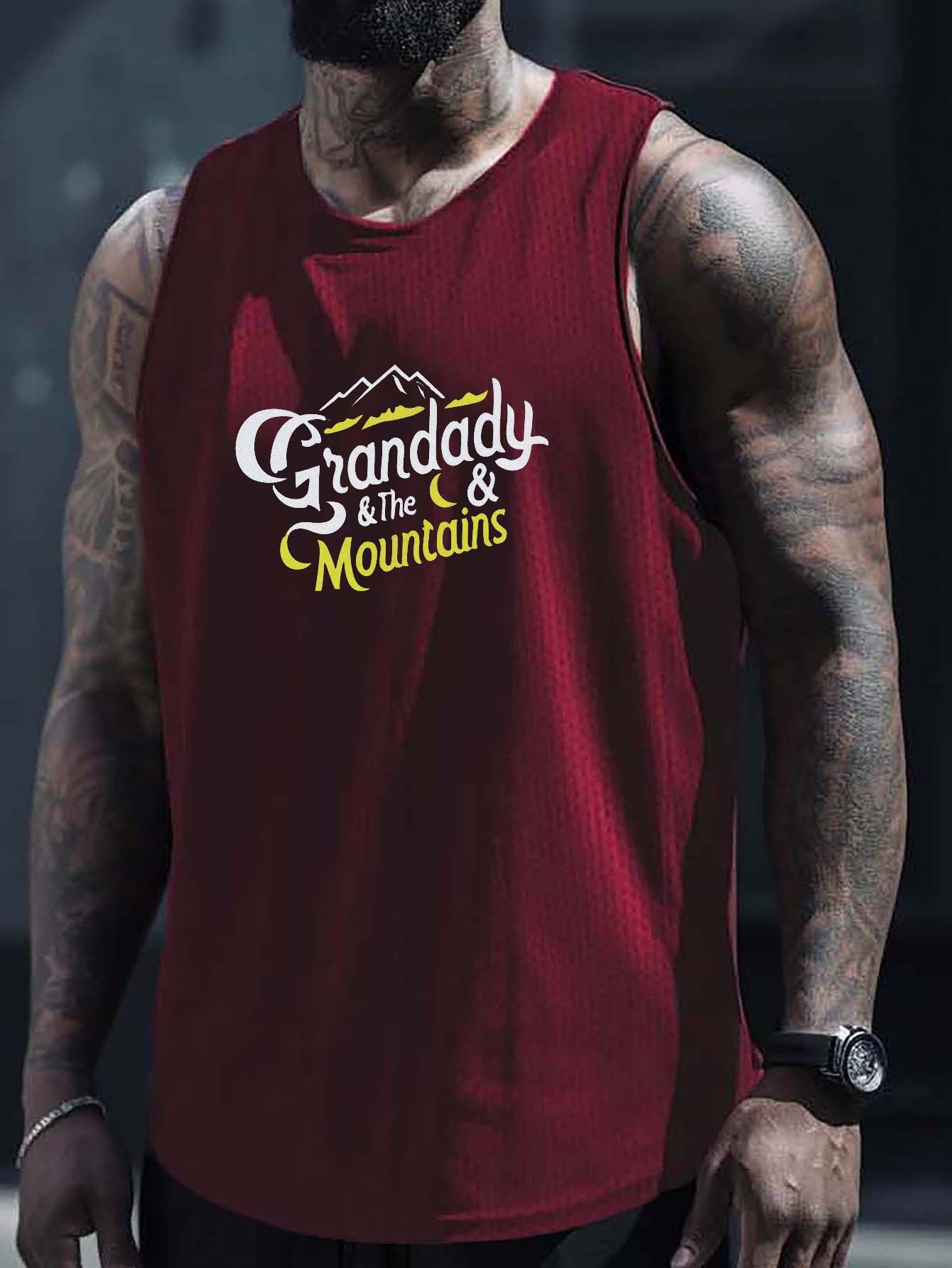 Granddaddy Print Tank Top For Men Trendy Sleeveless Top - Temu Canada