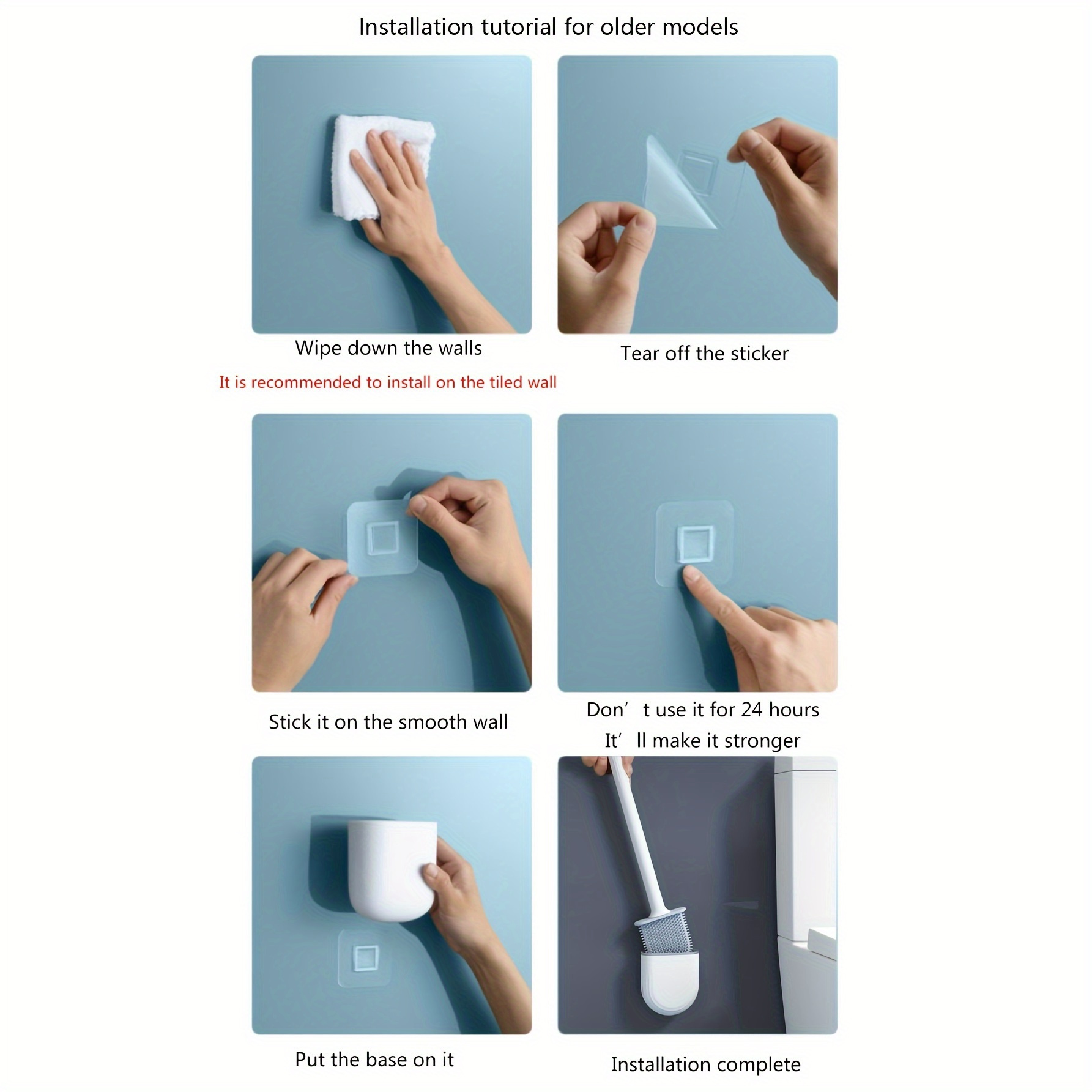 Toilet Brush And Holder Set Upgraded Design Rounded Grip - Temu