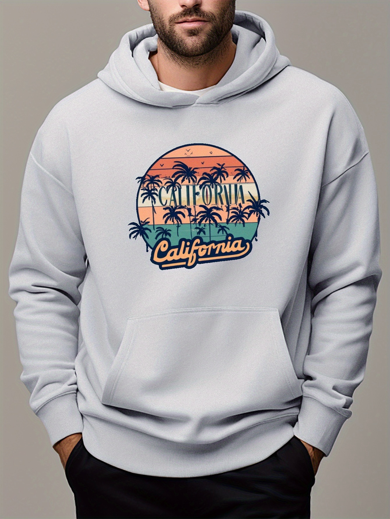 Beach Print Hoodie Cool Hoodies Men Men's Casual Graphic - Temu New Zealand