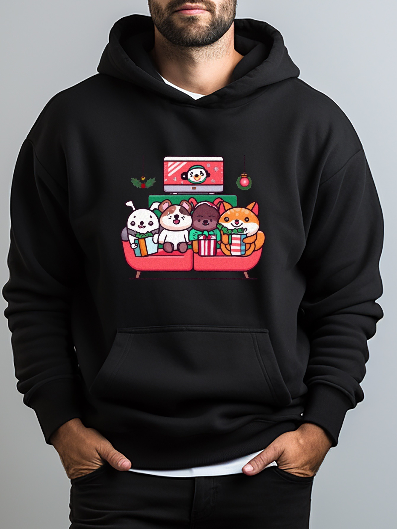 sudadera estampado perros gatos sudaderas capucha Temu Spain