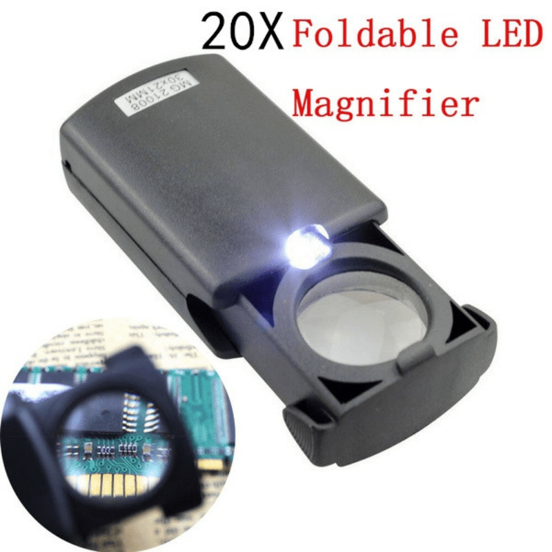 40x Metal Illuminated Jewelry Loop Magnifier Magnifying - Temu