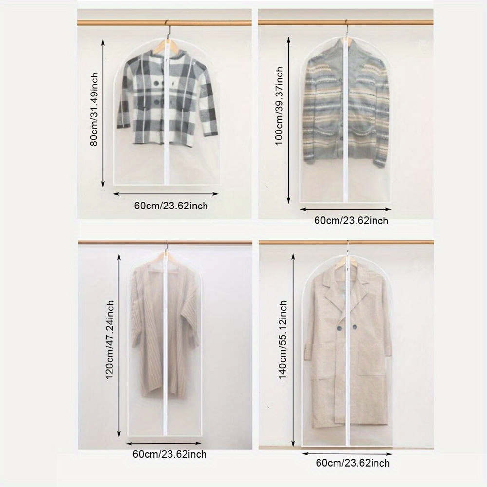 1 шт. дышащий чехол для одежды с застежкой-молнией, висящий чехол для одежды, чехол для платья, антимольный мешок для хранения костюмов, пылезащитный чехол для хранения в шкафу и путешествий, детали 1