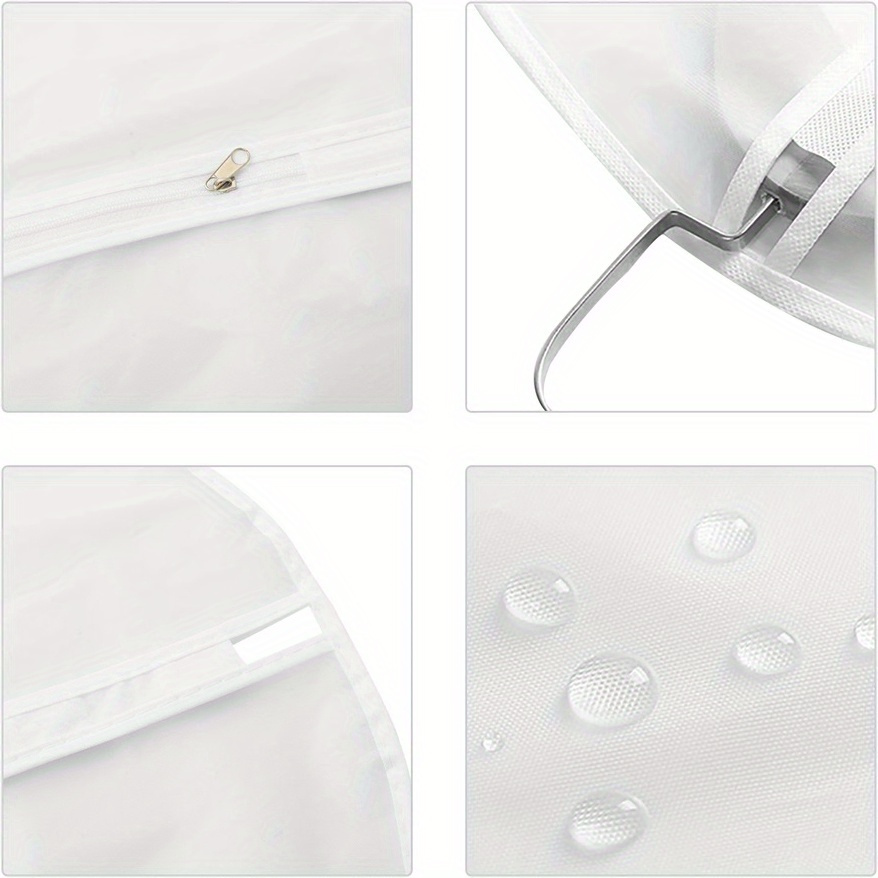 1 шт. дышащий чехол для одежды с застежкой-молнией, подвесной чехол для одежды, чехол для платья, антимольный мешок для хранения костюмов, пылезащитный чехол для хранения в шкафу и путешествий, детали 7