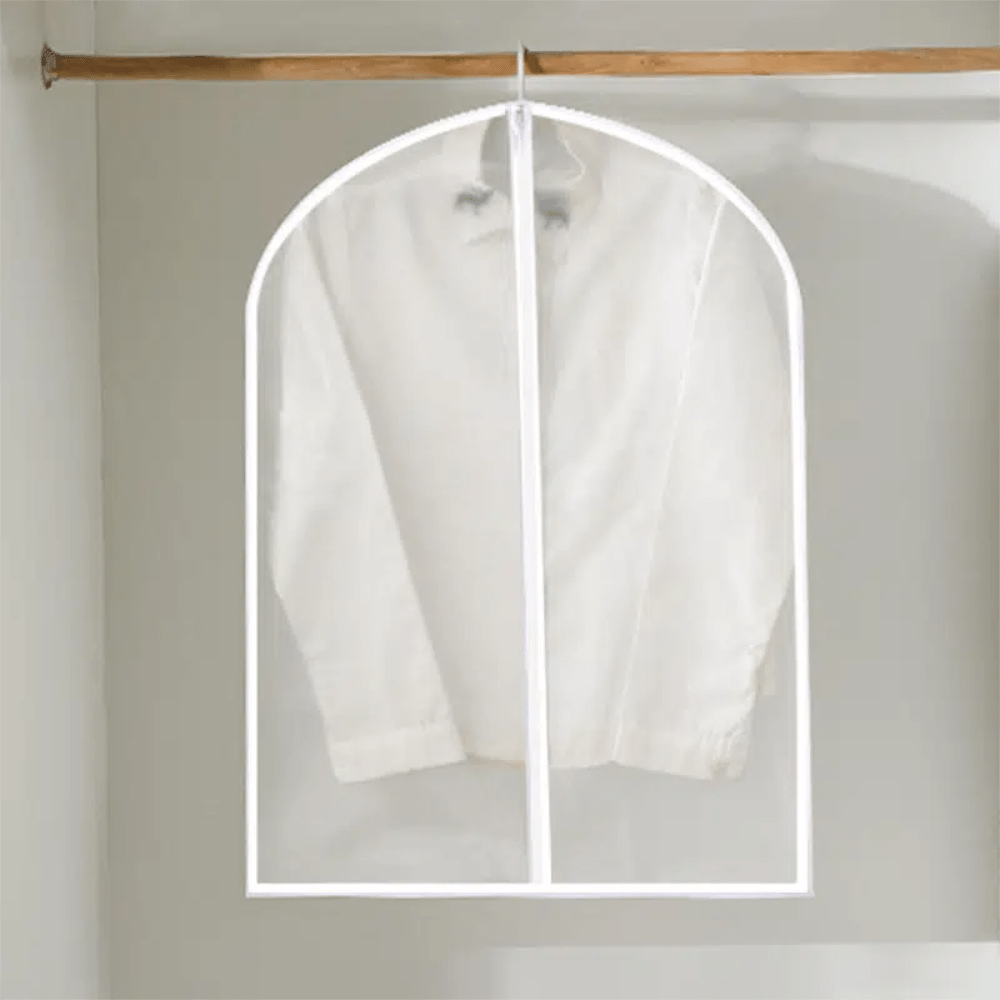 1 шт. дышащий чехол для одежды с застежкой-молнией, подвесной чехол для одежды, чехол для платья, антимольный мешок для хранения костюмов, защитный чехол от пыли для хранения в шкафу и путешествий, детали 8