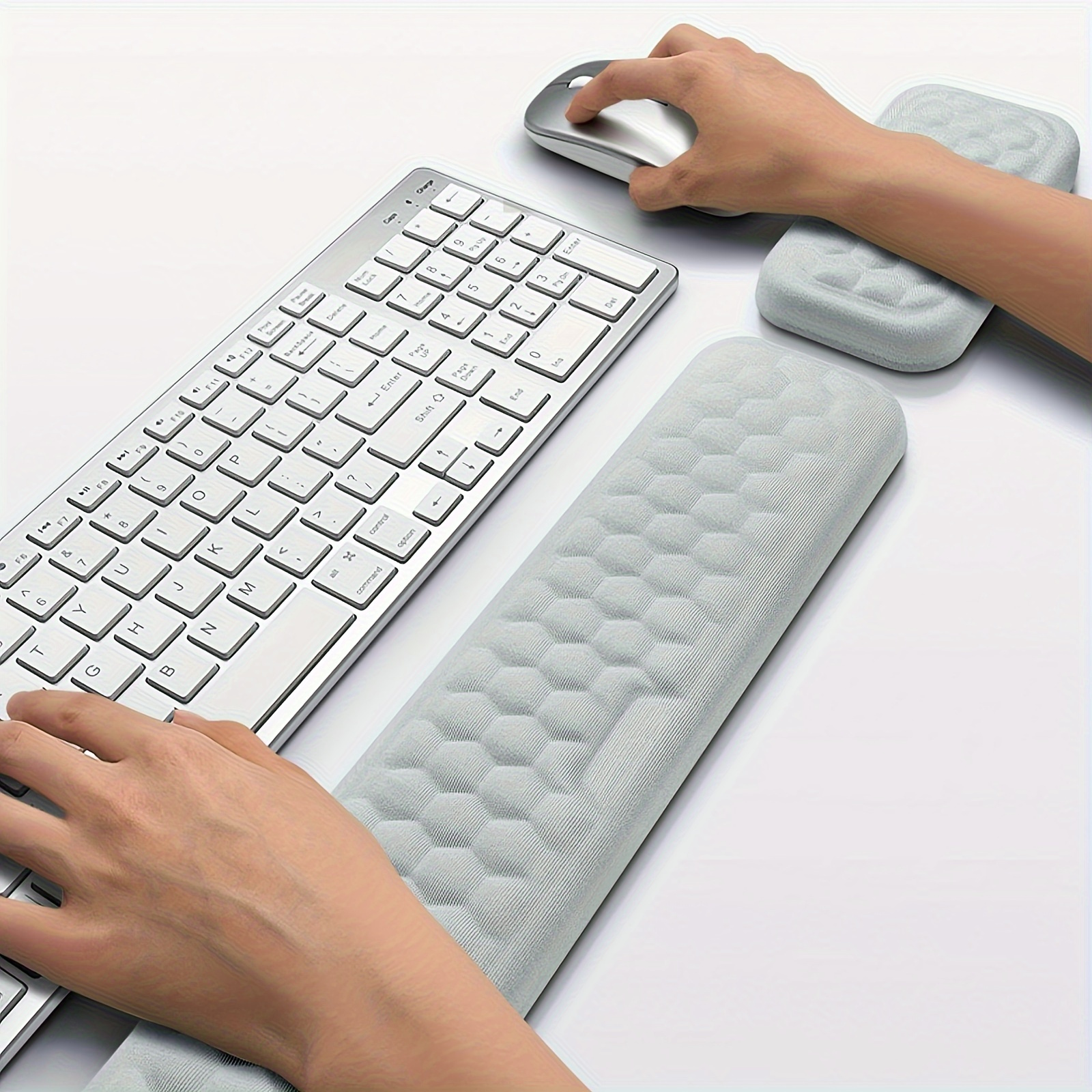 Aelfox Repose-poignet en mousse à mémoire de forme pour clavier et tapis de  souris, design ergonomique pour bureau, bureau à domicile, ordinateur  portable, ordinateur de bureau, clavier de jeu : : Électronique