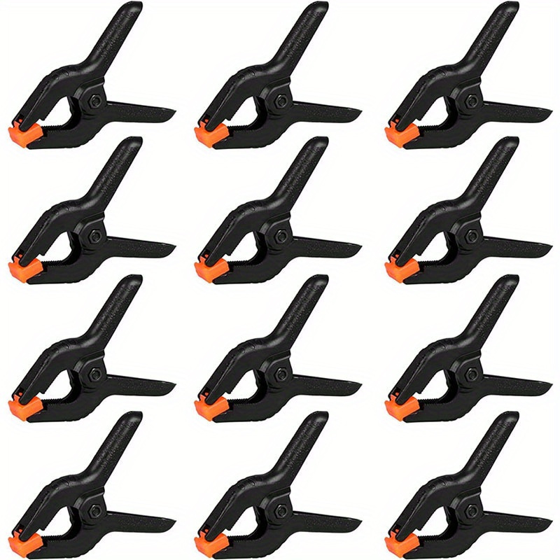 Heavy Duty Metal Spring Clamps DIY Woodworking Tools Plastic Nylon Clamps  For Woodworking Spring Clip Photo Studio Background