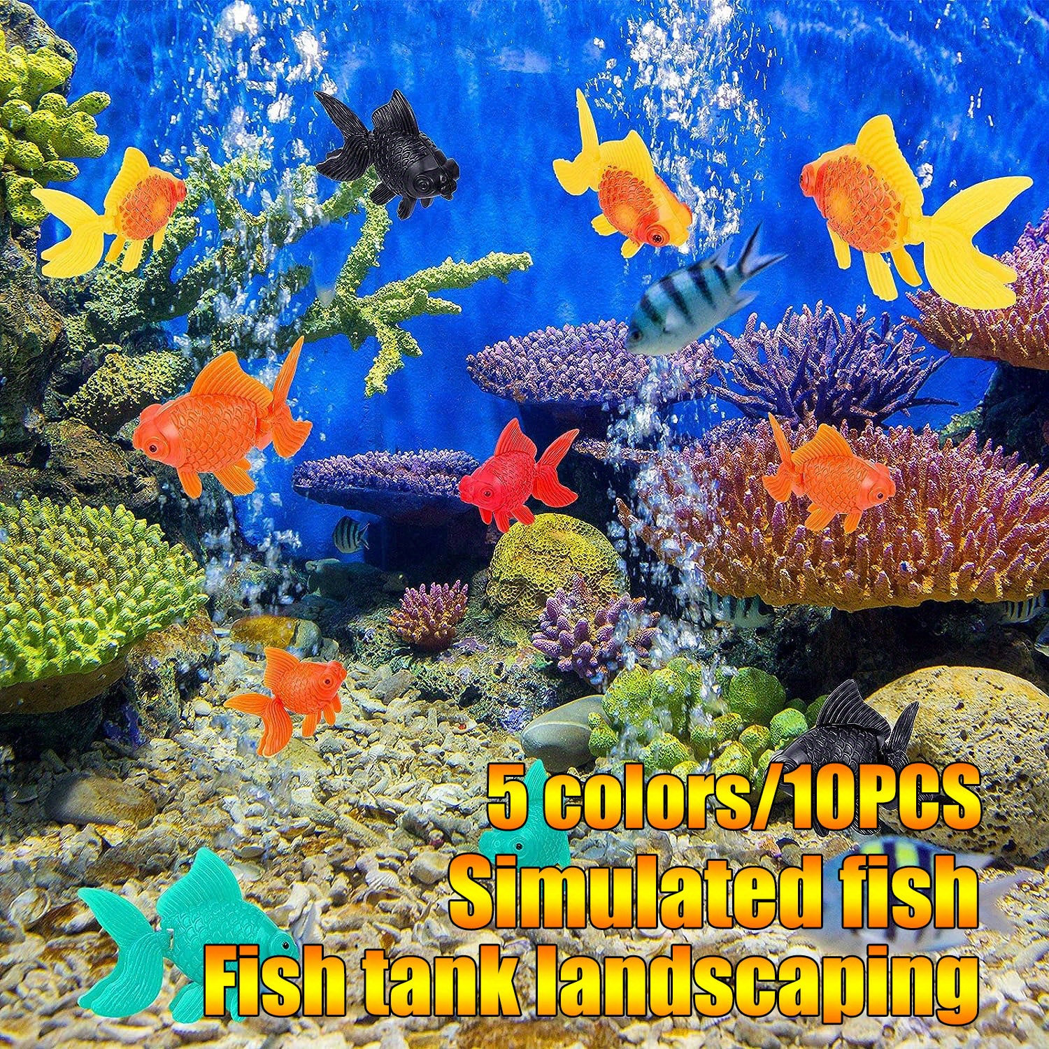 4 pièces aquarium poissons artificiels poissons flottants
