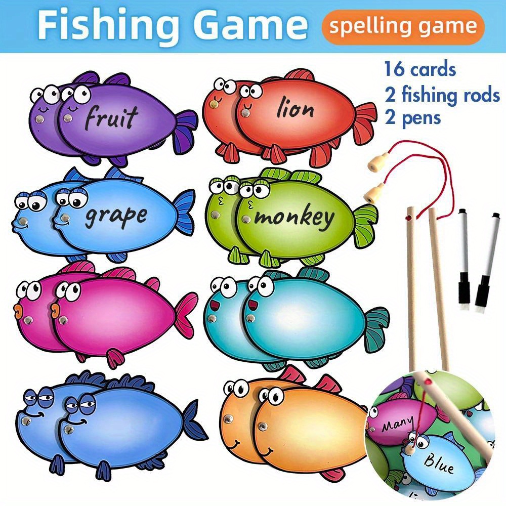 🕹️ Play Catch That Fish Game: Free Online Letter Learning Word Spelling  Video Game for Kids