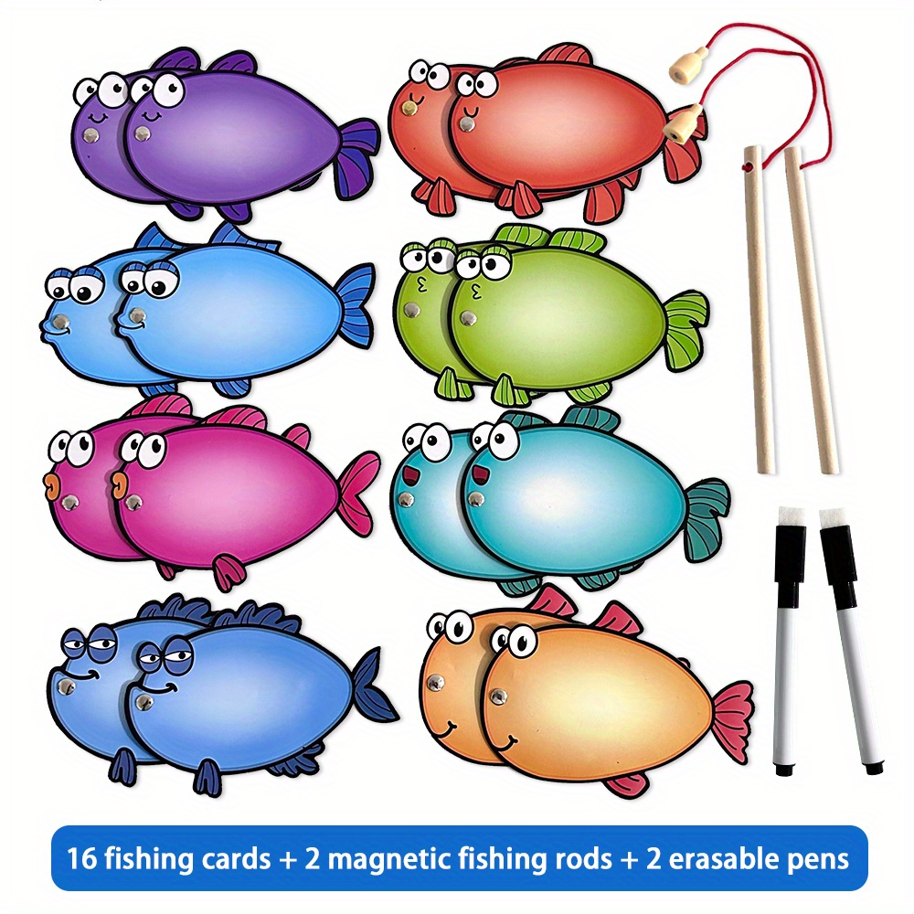 Fishing Playset With Magnetic Fishing Rod For Toddlers 1-3 Years