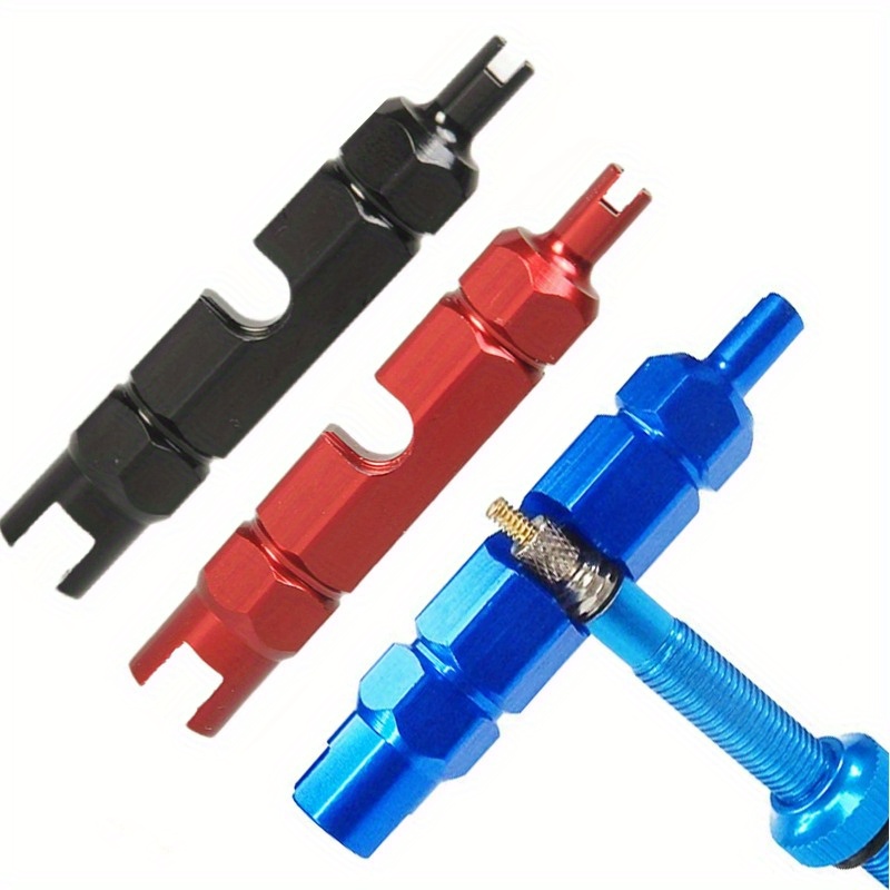 

Bicycle Multifunctional Valve Repair Tool, Road Bike Aluminum Alloy Schrader/presta Valve Nozzles Tube Core Wrench Removal Tool