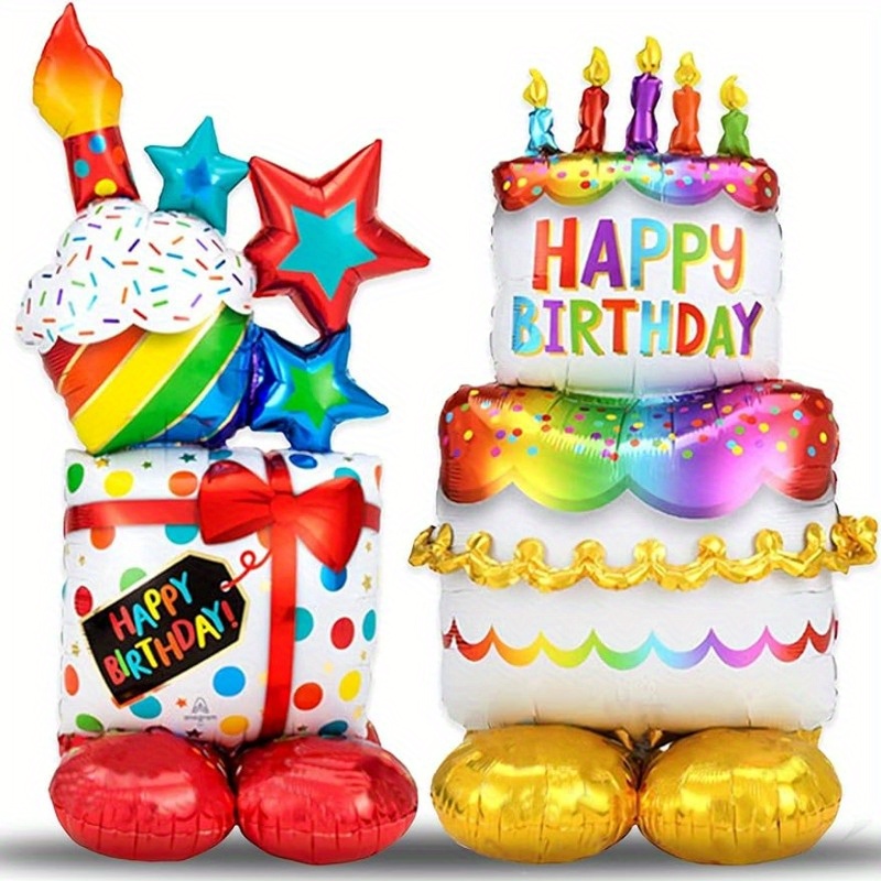 Decoración para tarta Happy Birthday negro - Globofiesta