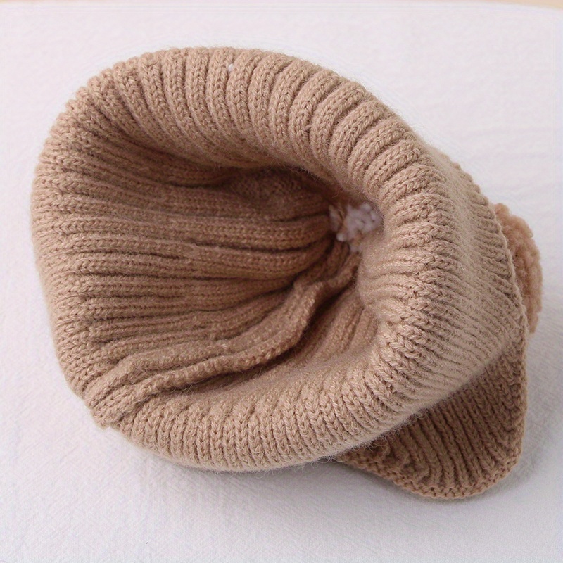 Winter Baby Beanie Cartoon Bear Ear Protection Knitted Hat