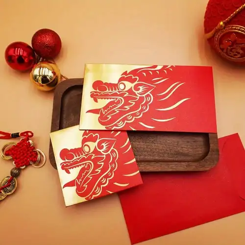 SEWACC 6Pcs Enveloppe Rouge Chinoise Enveloppes Rouges Poche Rouge Chinoise  Pour Le Nouvel An Année Lunaire Enveloppes Rouges Calendrier Lunaire  Chanceux Chine Lai Si Feng Papier : : Fournitures de bureau
