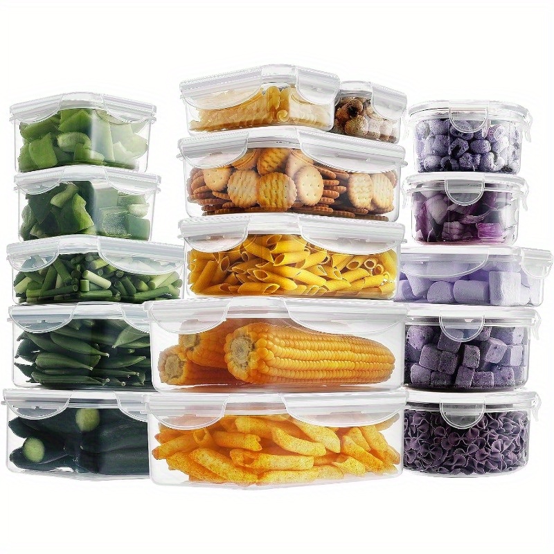 Food Storage Containers Set With Easy Snap Lids Airtight - Temu
