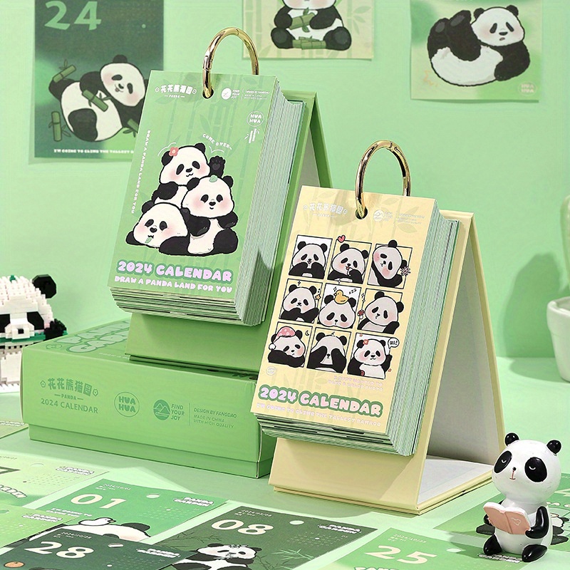 2024 Panda Calendar New Year Creative Calendar Cartoon - Temu