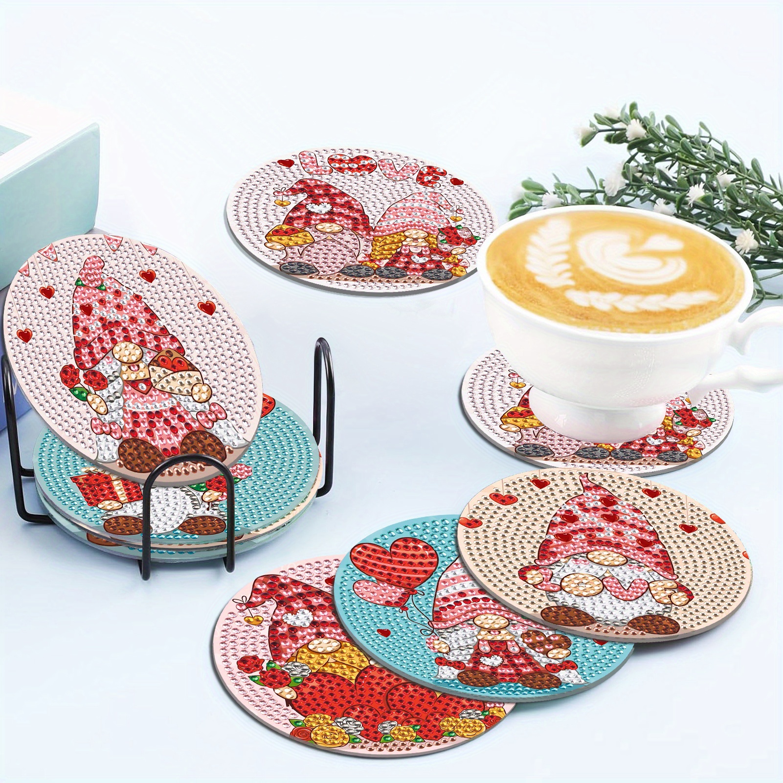 The Goblin Of Valentine's Day Diamond Painting Coasters For - Temu