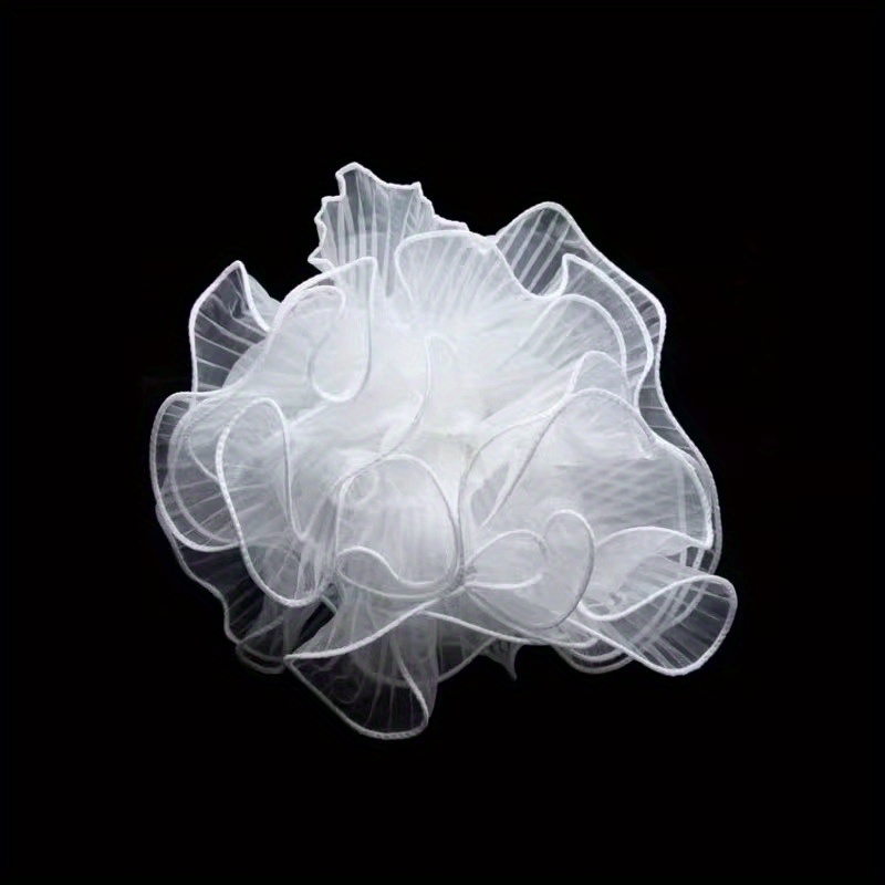 1pc, Pleated Wave Yarn Pearl Wavy Flower Bouquet Packaging Yarn Flower Bag  Flower Mesh Black Yarn