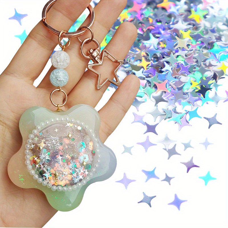 Sparkling Golden Silver Resin Filling Holographic Glitter - Temu