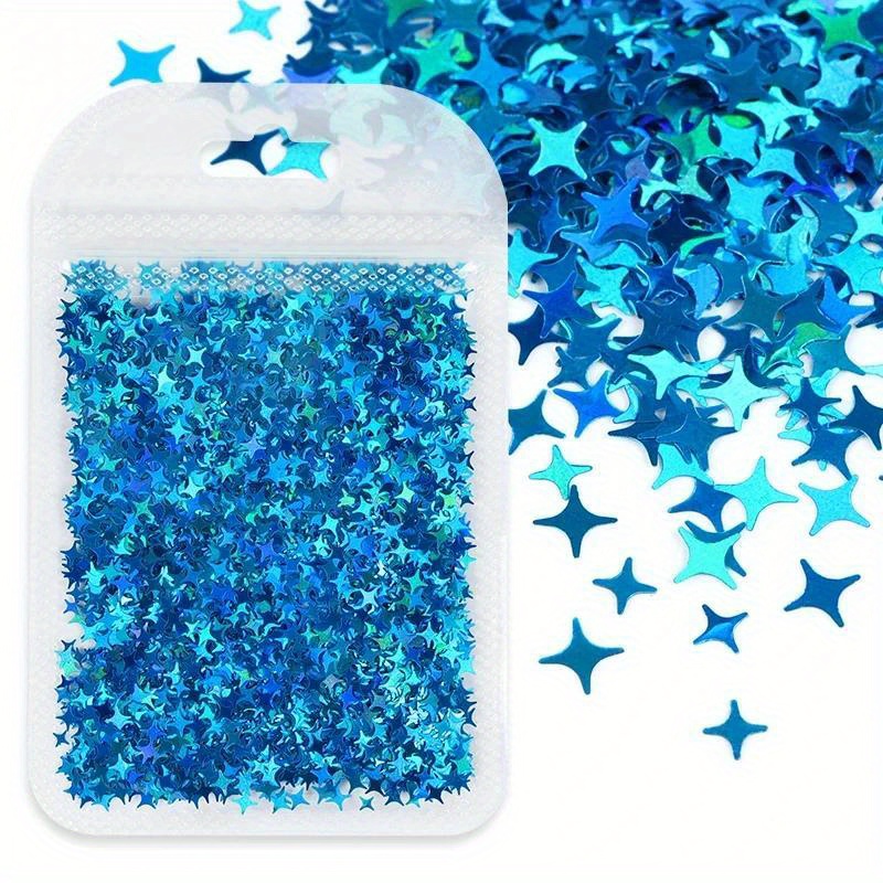 Starry Resin Glitter Sequins Shiny Four pointed Star Glitter - Temu