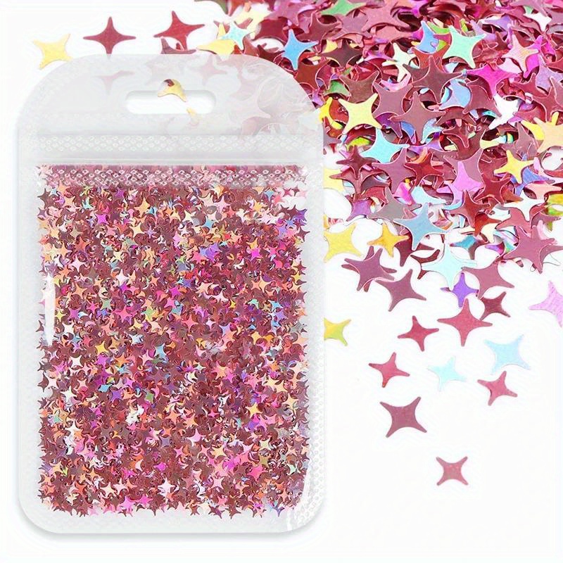 Bag Starry Sequins Shiny Five pointed Star Glitter For Epoxy - Temu