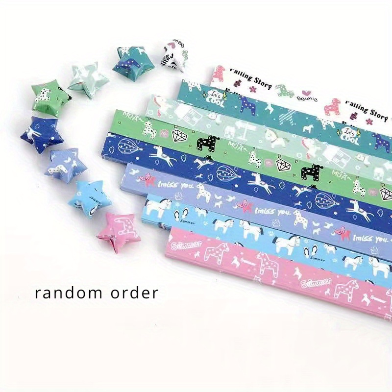 Star Origami Star Paper Strips Personalized Design Double - Temu