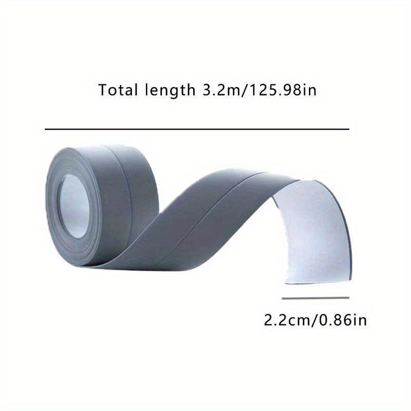 1pc waterproof pvc self   sealing tape spot clean bathroom kitchen sink wall shower   strip easy to apply and remove waterproof   details 5