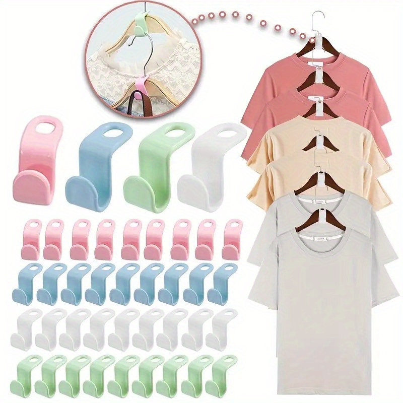 Frezon Clothes Hanger Connector Hooks, Outfit Hangers, Hanger Extender  Clips, Hangers Accessory, Not Suitable for Wooden Hangers, Heavy Duty Space