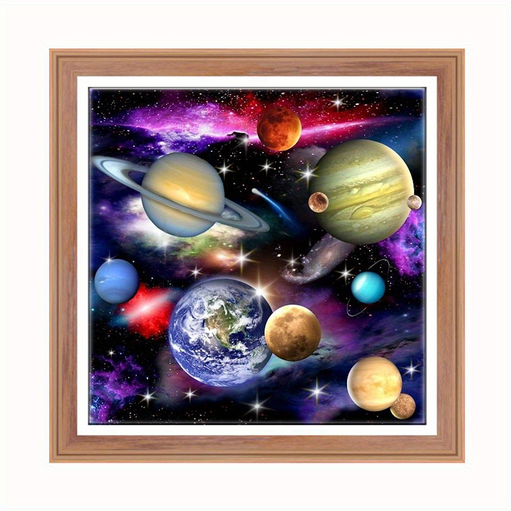 Galaxy Trippy 5D DIY Diamond Painting Planet Waterfall Landscape