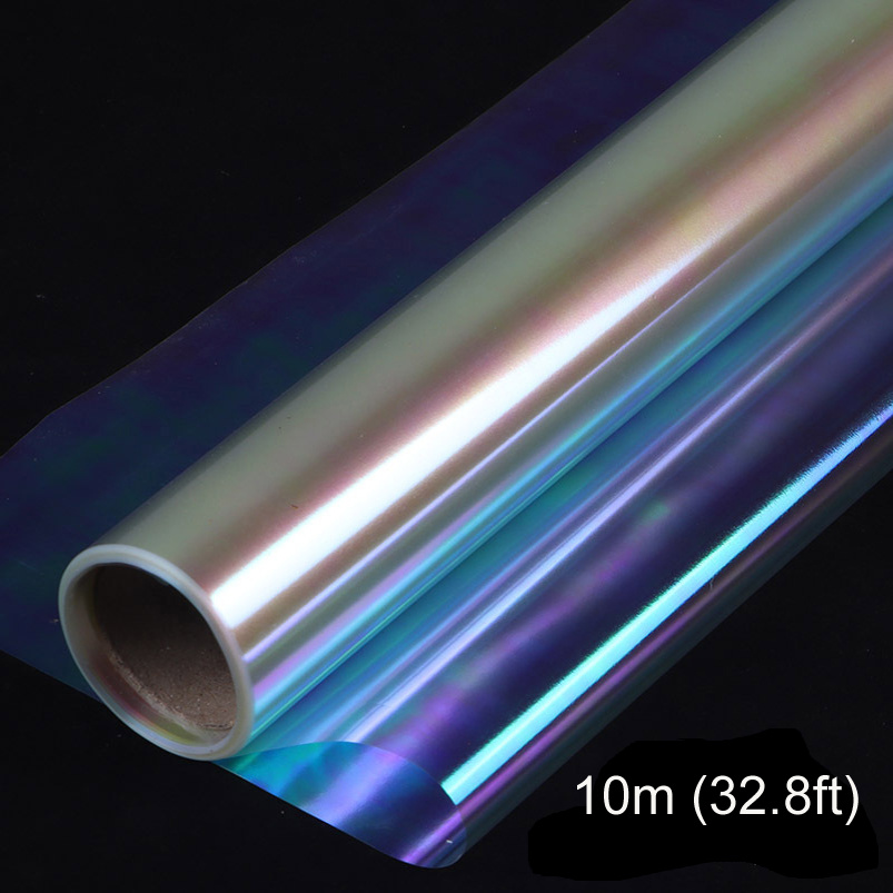 6 Rolls Shiny Gift Wrapping Paper, 6 Iridescent Holographic Colors