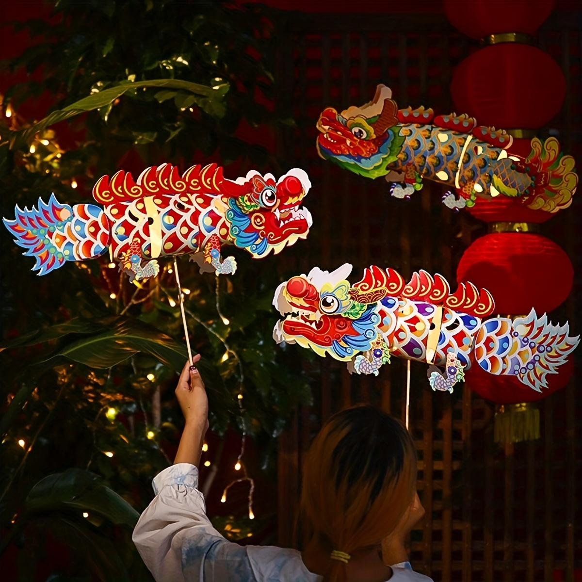 Dancing Dragon Luminous Lanterns Year Dragon Lanterns - Temu Philippines