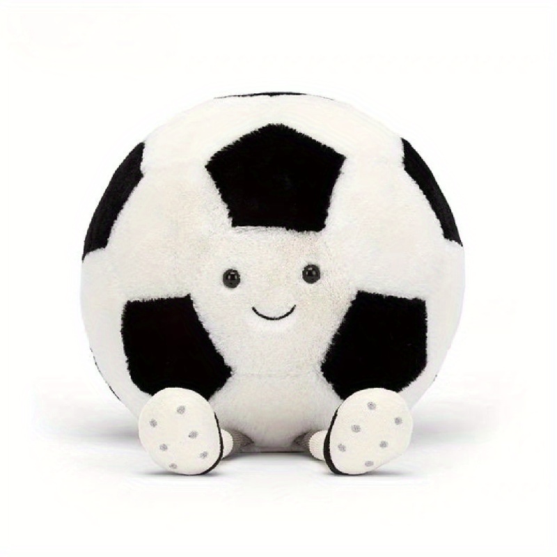 Creative Football Basketball Shape Plush Doll Soft And Cute - Temu