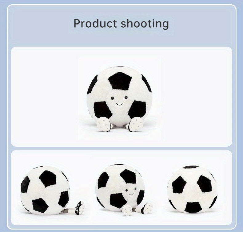 Creative Football Basketball Shape Plush Doll Soft And Cute - Temu