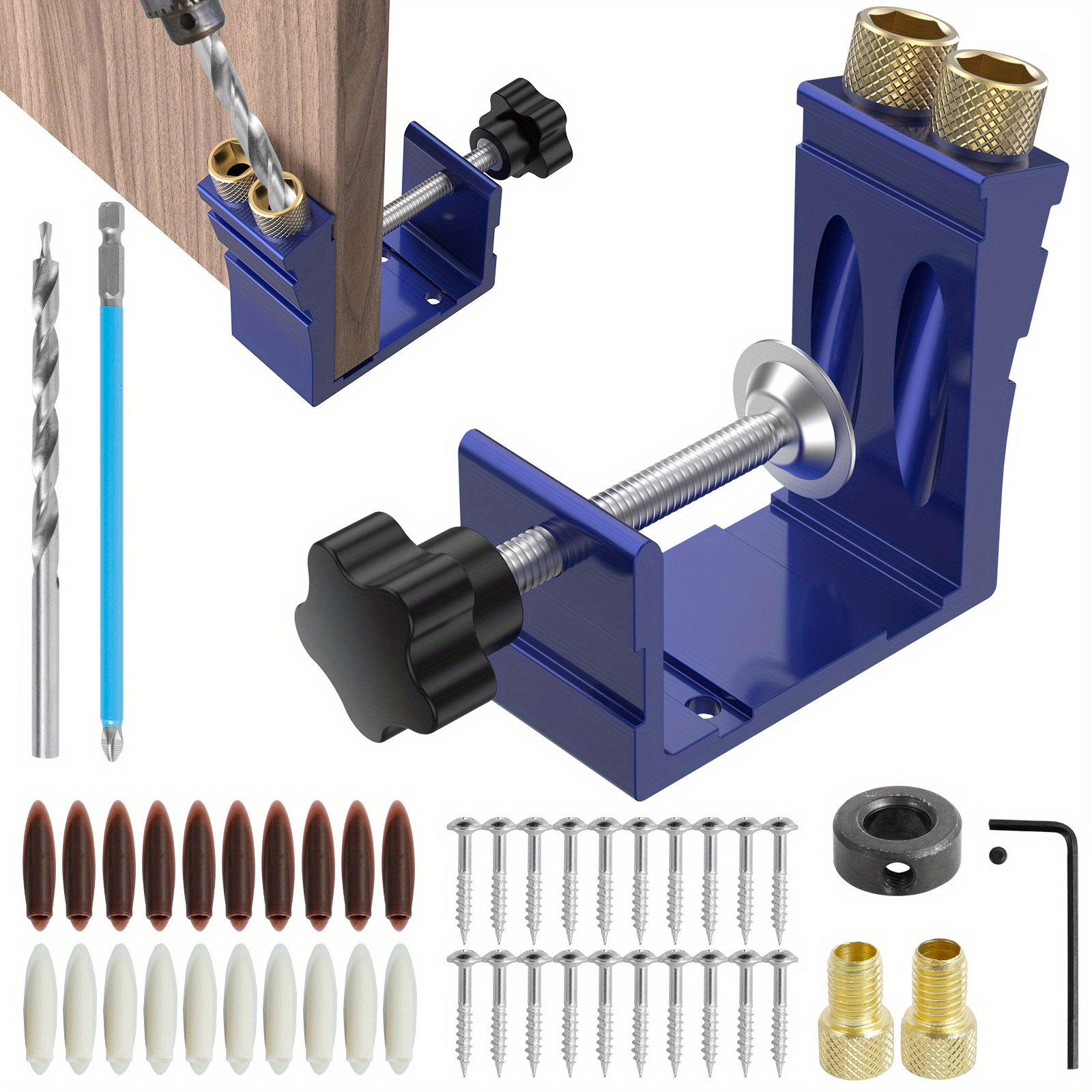 Complete Pocket Hole Jig Kit For Professional Carpentry - Temu