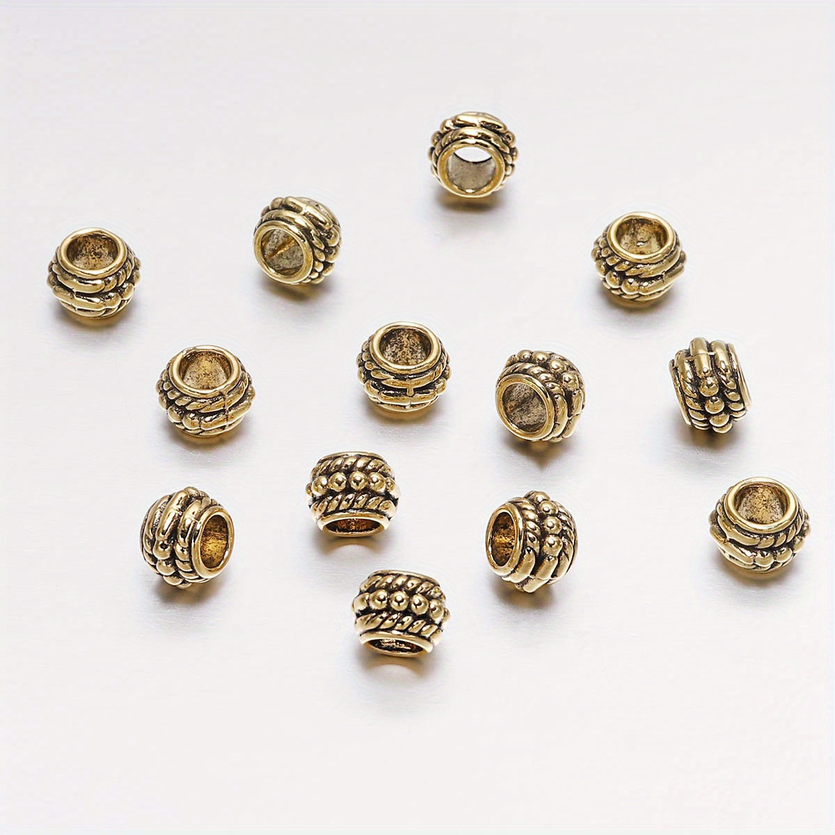 30pcs/pack Alloy Loose Spacer Beads Jewelry Making Antique Bracelet Beads For Jewelry Handmade Supplies Findings