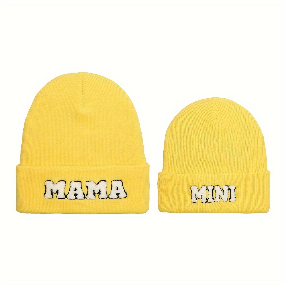 Gorro De Lana Beanie Unisex Amarillo Avershy Mini.