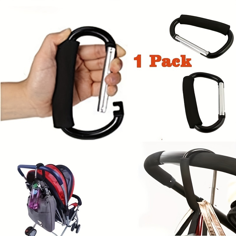 1pc 14cm 5 5inch stroller hook large hook with eva handle large carabiner clip accessories organizer hook details 0