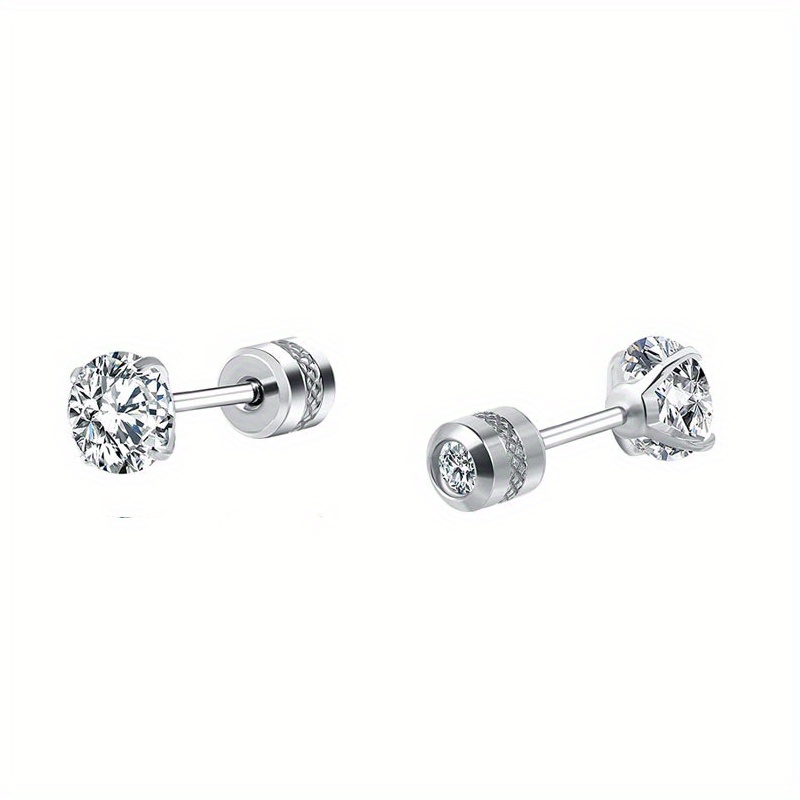 Stainless steel online cubic zirconia earrings