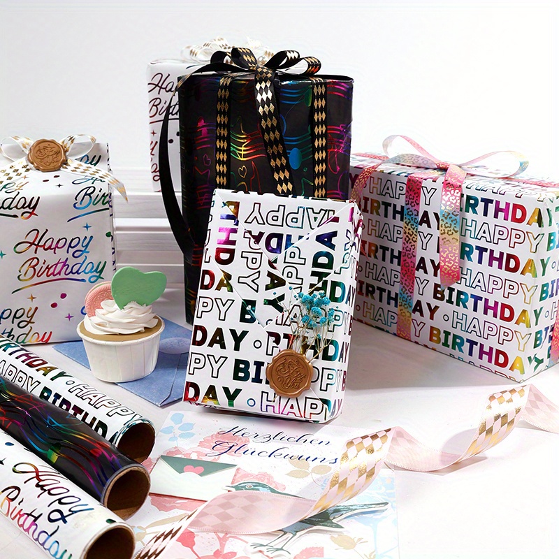 Happy Birthday Wrapping Paper Gift Wrapping Paper Happy - Temu