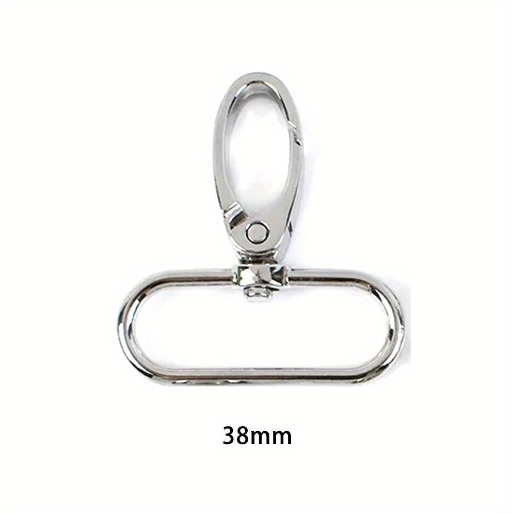 Image of 5pcs Metal Oval Ring Lobster Clasp Claw Swivel Lobster Snap Clasp Hook For Strap Belt Clip Trigger Keychain Key Ring Dog Chain Collar Clasp, Wallet Making, Diy Wallet Making