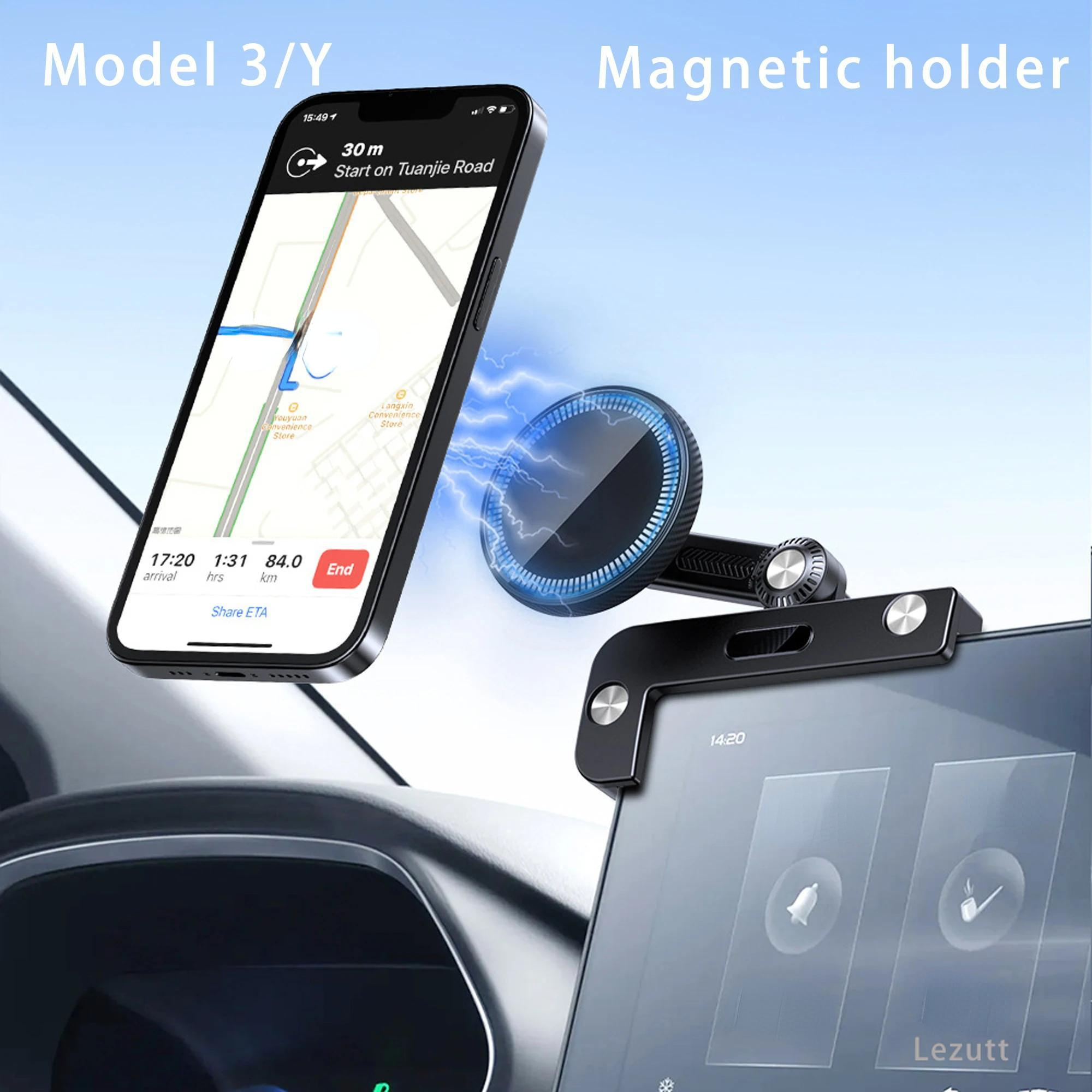 Für Tesla Model 3 Y Auto Innen Handyhalter Ständer 360° Rotation Halterung  Mount